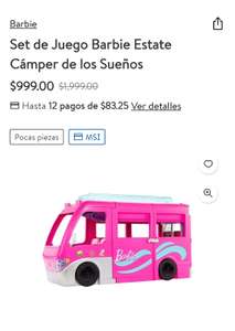 Walmart Reforma Super. Camper de los Sueños Barbie.