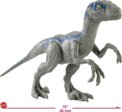 Amazon: Jurassic World, figura Velociraptor Blue de 12 pulgadas