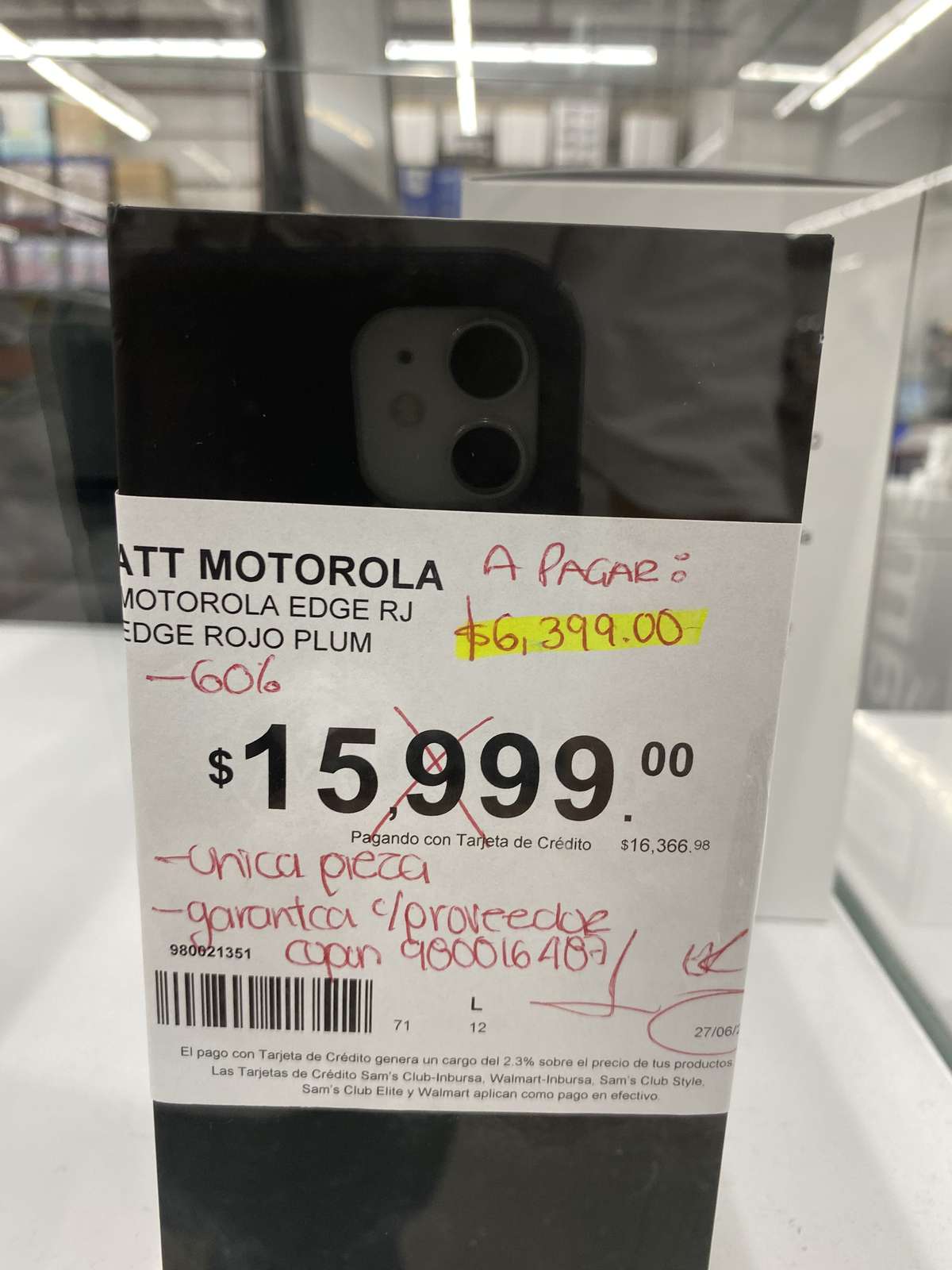 Sam's Club: Celular Motorola Moto Edge Rojo 