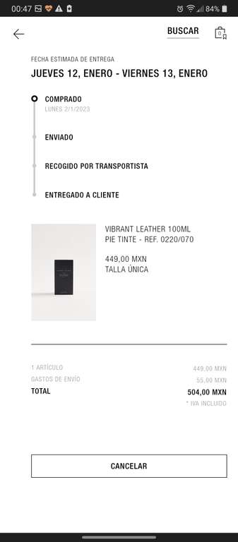 Zara Vibrant Leather 100ml. EDP