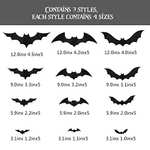 Amazon: Decoración de murciélagos 3D de Halloween, 60 piezas de 4 tamaños realistas- envío prime