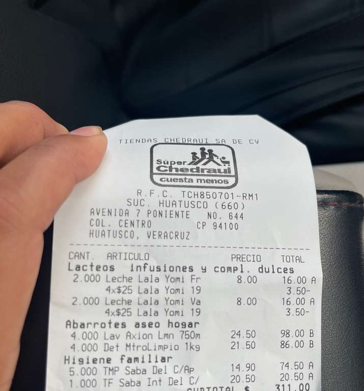 Chedraui huatusco tampones Saba 10pzas $14.90