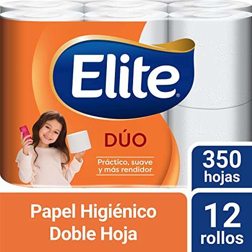 Amazon: Elite Dúo Papel Higiénico con Hoja Doble - 1 Pack x 12 Rollos Planea y ahorra