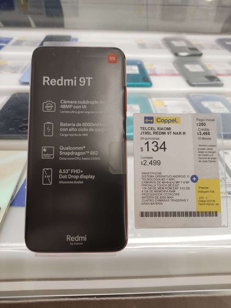 Celular Xiaomi Redmi 9T - Coppel Juárez Ensenada