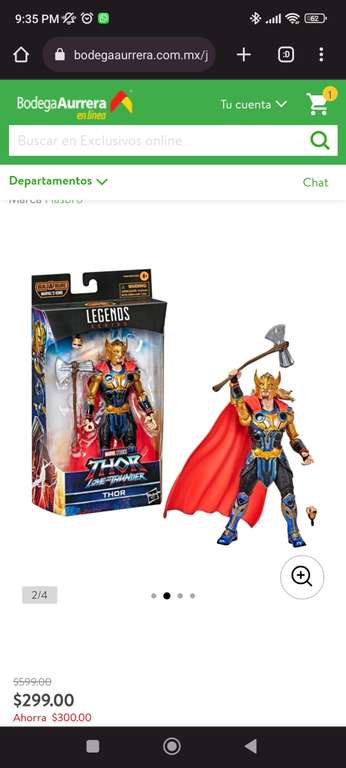 Bodega Aurrera: Figura Thor Hasbro Marvel Legends Series 6 Pulgadas