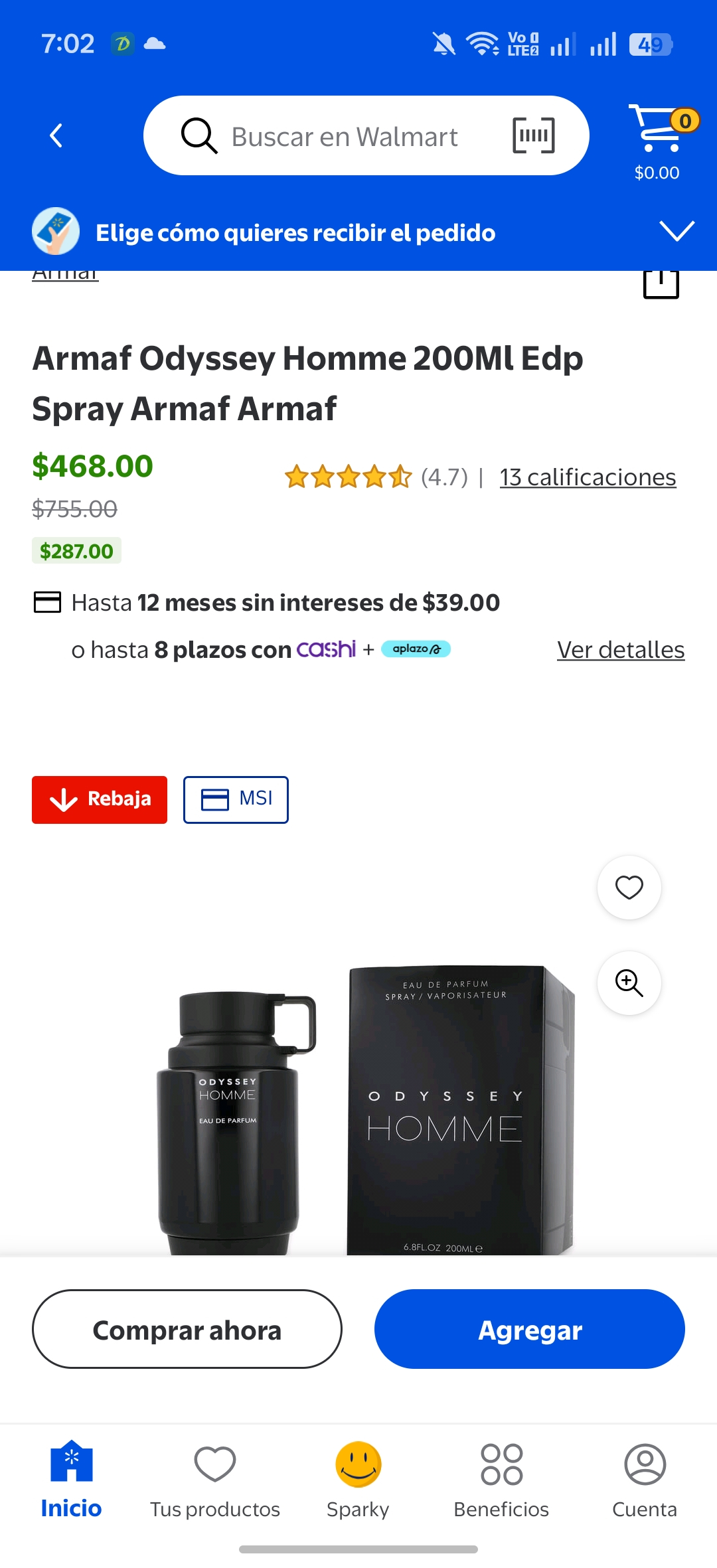 Walmart - Armaf Odyssey Homme 200Ml Edp