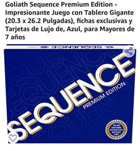 Amazon: Sequence Premium Edition - Juego con Tablero Gigante (20.3 x 26.2 Pulgadas), fichas exclusivas y Tarjetas de Lujo