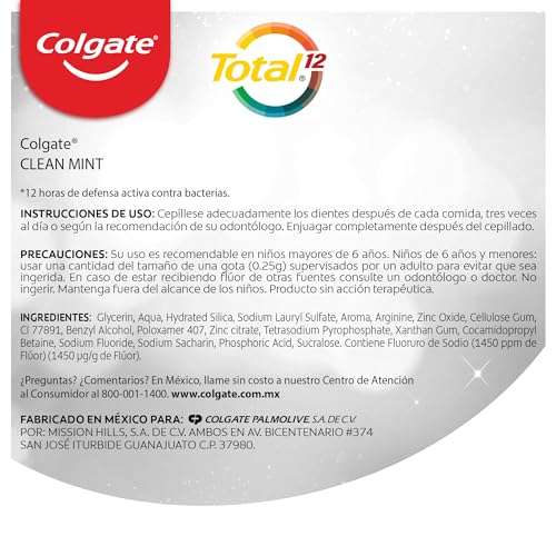 Amazon: Colgate Total 12 Clean Mint, 2 x 100ml | envío gratis