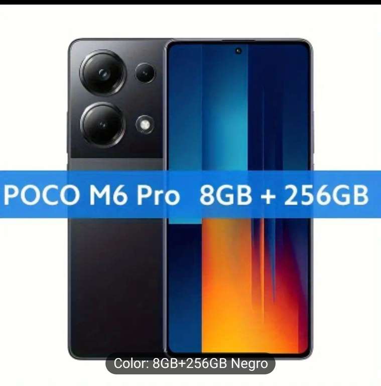 Temu: Celular POCO M6 PRO 8GB + 256GB
