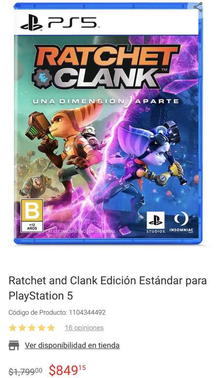 Liverpool: Ratchet and Clank Edición Estándar para PlayStation 5