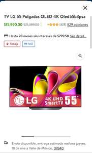 Walmart: Pantalla LG oled (para las consolas de nueva generación HDMI 2.1)
