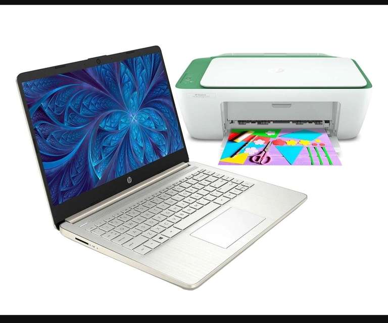 Coppel: Laptop HP 14-DQ2502LA 14" Intel Core i3 8 GB RAM 256 GB SSD Plata + Impresora HP 2375