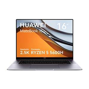 Amazon: HUAWEI Matebook 16 - Laptop de 16'', AMD Ryzen 5 5600H, 512 GB ROM + 16 GB RAM, Gris