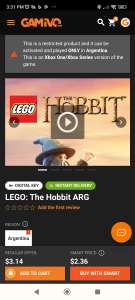Gamivo: Lego The Hobbit Xbox One, Series X/S