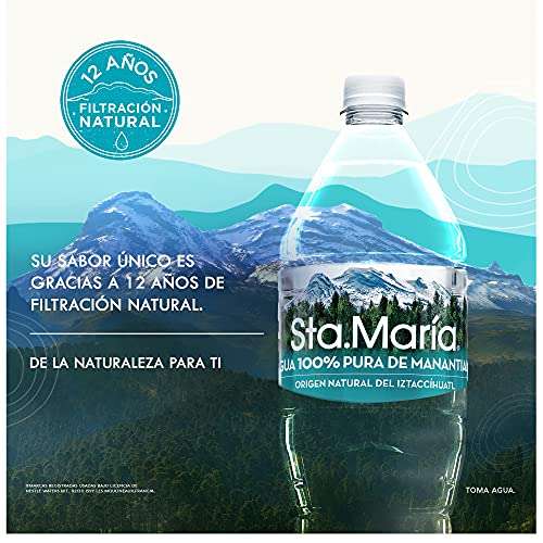 Amazon planea y cancela: Agua purificada de Manantial Sta. Maria 1.5 Lt, Paquete de 12 Piezas