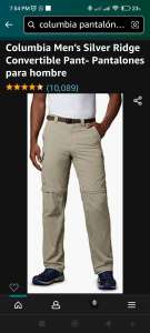 Amazon: Columbia Men's Silver Ridge Convertible Pant- Pantalones para hombre