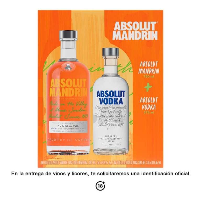 Walmart + Bodega Aurrera - Pack de Vodka Mandarin + Original ($225) y Original + Raspberri ($219.00) (Links en la Descripción)
