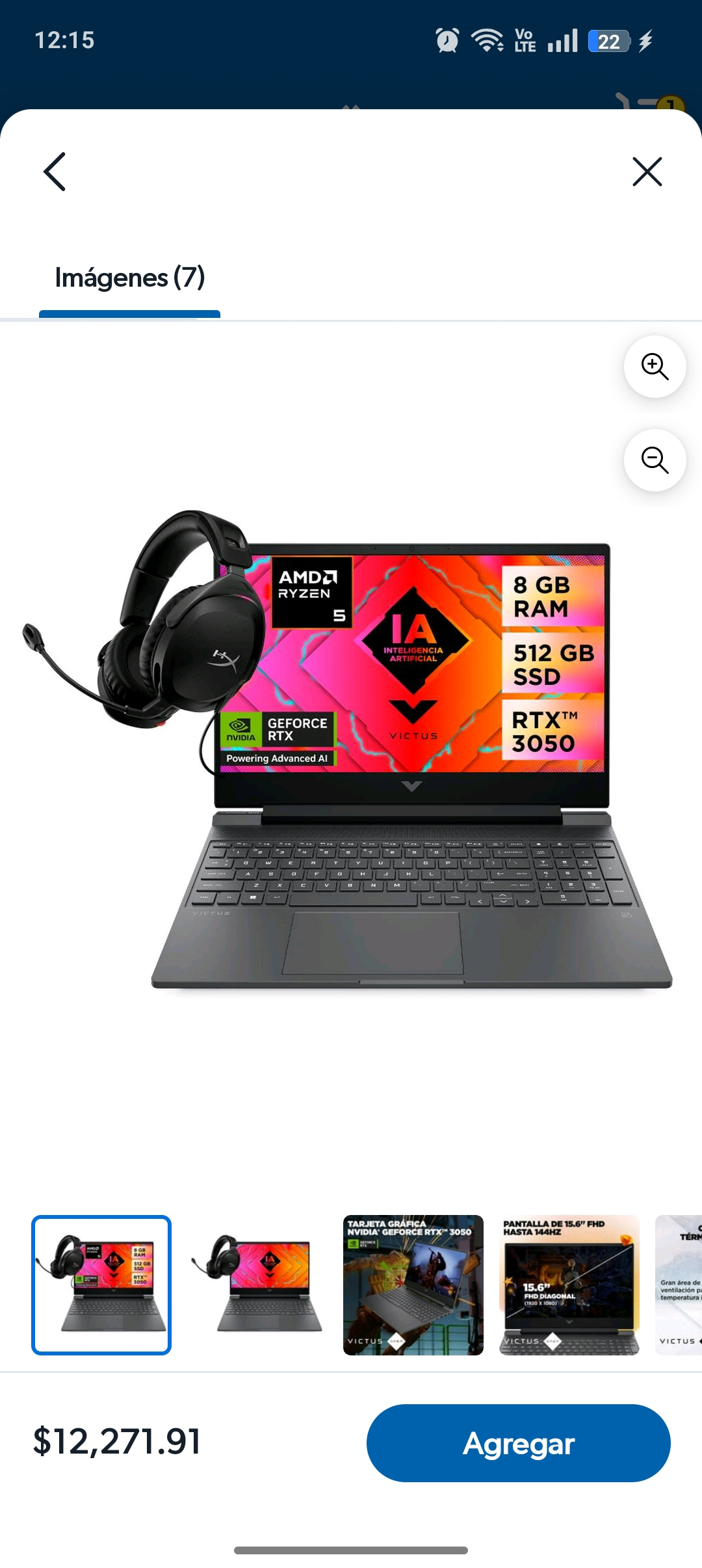 Sam's Club: Combo Laptop Gaming HP Victus AMD Ryzen 5/8 GB RAM/512 GB SSD 15-fb2002la + Audífonos HyperX Stinger Core 2