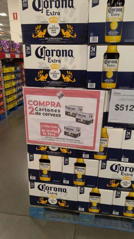 City Club Zacatecas: 3x2 cartón de cerveza Corona 24 piezas -  