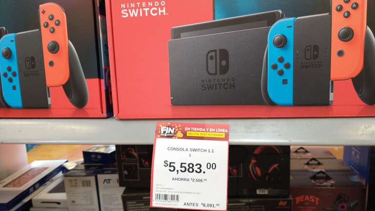 Walmart: Consola de videojuegos nintendo switch 1.1 sin promos