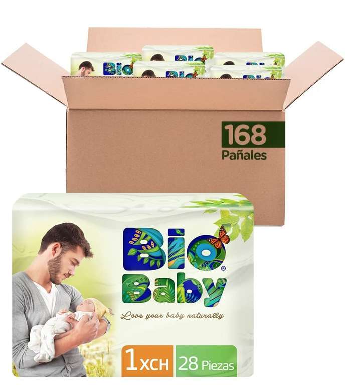 Amazon: 168 pañales bio baby xch 3 a 6 kilos