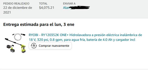 Amazon: Hidrolavadora Ryobi Inalambrica - promodescuentos.com
