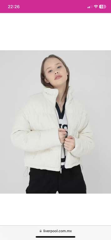 Liverpool Hollister puffer jacket mujer