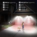 Amazon: AmeriTop Luces solares para exteriores / 300 LED, 7000 K / Sensor de movimiento / Inalámbricas / 360° / IP65 / Paquete de 2
