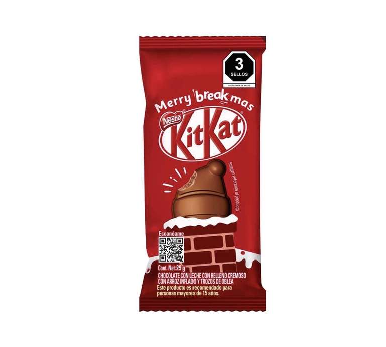 Soriana: Chocolate KitKat Santa Claus 29g