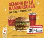 McDonald's: 30% Off Semana de la Hamburguesa del 23 al 27 de mayo