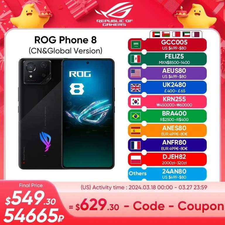 AliExpress: ROG Phone 8 5G Gaming Phone | Enviado desde México