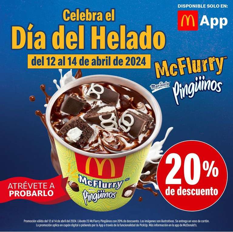 McDonald’s: McFlurry Pingüinos 20% de descuento