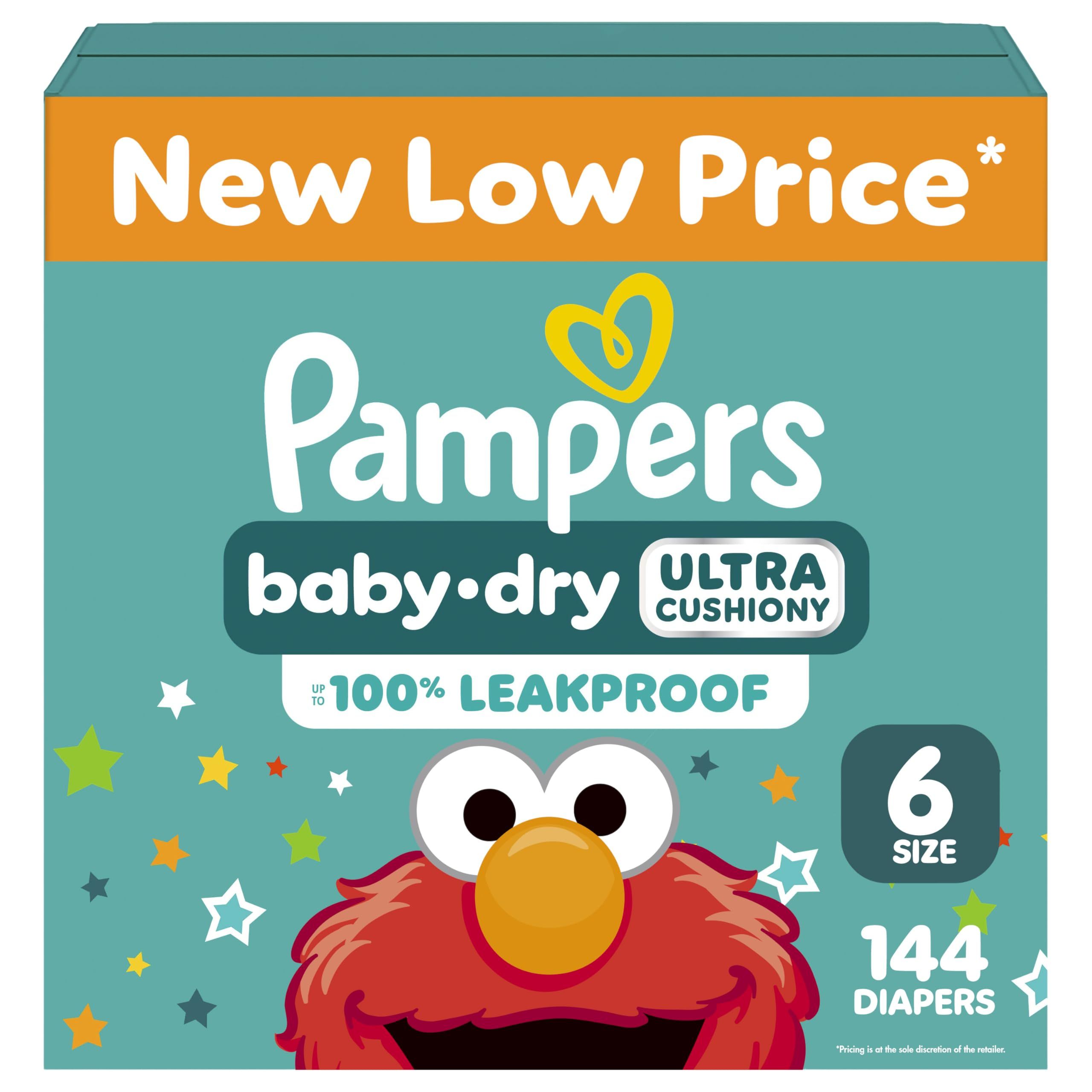 Amazon: Diapers Size 6, 144 Count - Pampers Baby Dry Disposable Baby Diapers, ONE MONTH SUPPLY