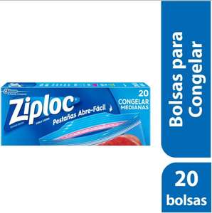 Amazon, 20 bolsas Ziploc para congelar