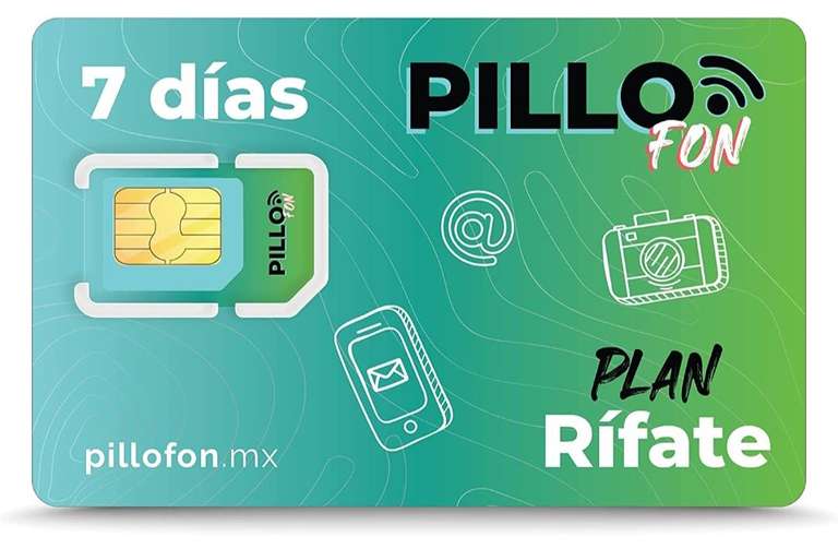 Amazon: Pillofon, SIM Plan Rífate 7 Días