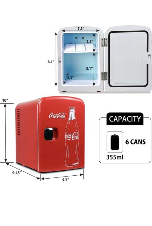 Amazon: Coca-Cola Classic Mini refrigerador