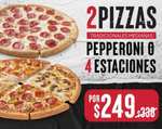 Uber Eats: Pizza Hut - 2 pizzas medianas de pepperoni o 4 estaciones por $149