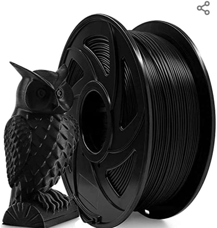 Amazon 1 kg Filamento PLA negro o blanco