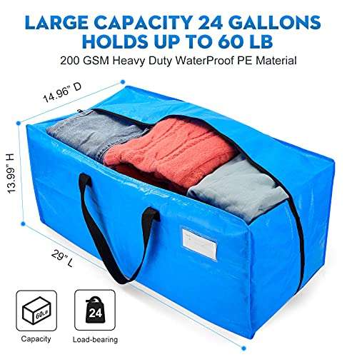 Amazon: 5 Pack de Bolsas de transporte resistentes y extra grandes.