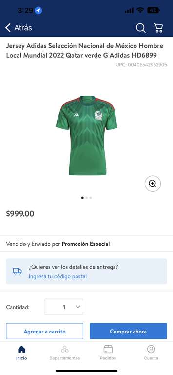 Walmart | Jersey Adidas Selección de México