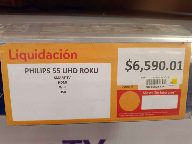 Walmart: Smart TV Philips UHD Roku 55"