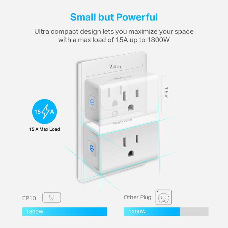 Amazon: Kasa Smart Plug Mini 15A, paquete de 4 (EP10P4)