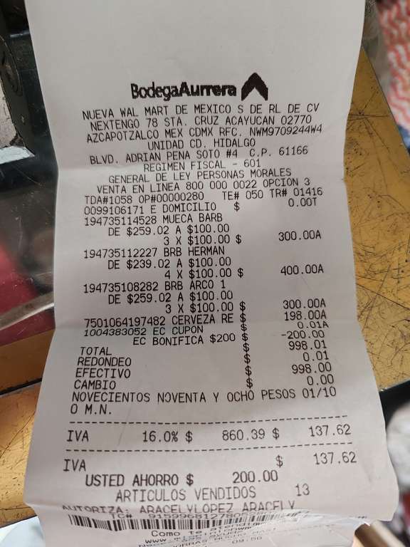 Bodega Aurrera MUÑECAS BARBIE ÚLTIMA LIQUIDACIÓN $100.01