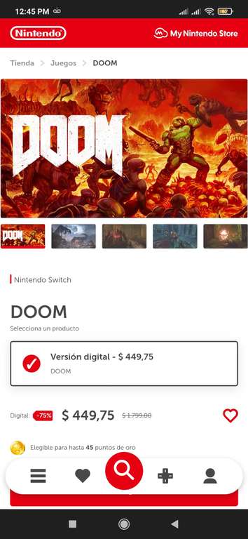 Nintendo: Doom (2016) eshop argentina