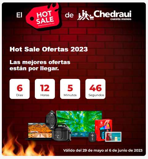 Hot Sale 2023 en Chedraui: Conteo regresivo + envío gratis en compras mínimas de $1000
