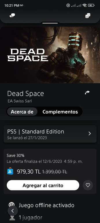 Dead Space ps5 (Ps Store Turkey)