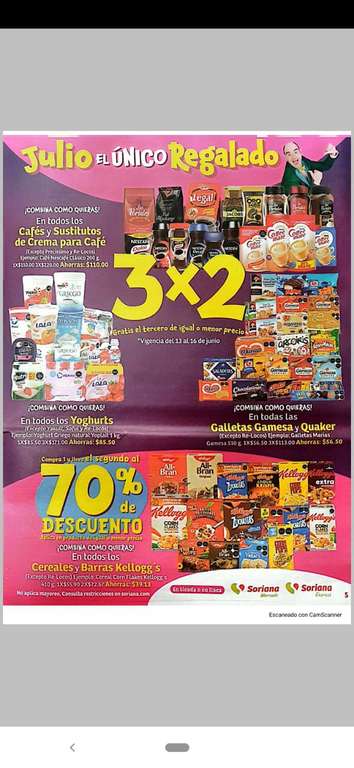 Folleto Soriana Mercado de Julio regalado | Del 13 al 19 de Junio | Ejemplo: 4x2 en Helados