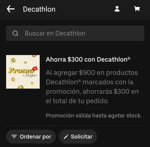 Cornershop: Ahorra $300 al agregar $900 en productos DECATHLON