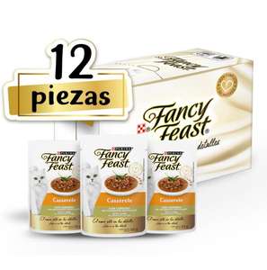 Amazon: Fancy Feast Casserole Cordero Pouch 85g, Caja con 12 Piezas | Planea y Ahorra, envío gratis con Prime.