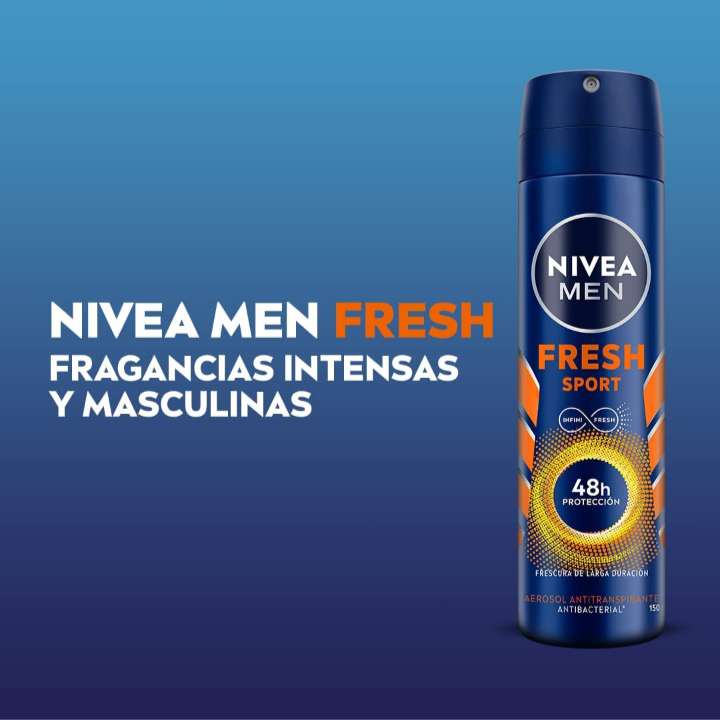 Amazon: Para los caballeros Desodorante Sin Alcohol Nivea Men Fresh Sport en spray.